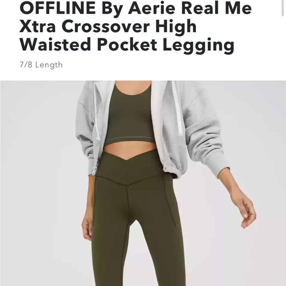 Worn once 7/8 length Aerie leggings EUC